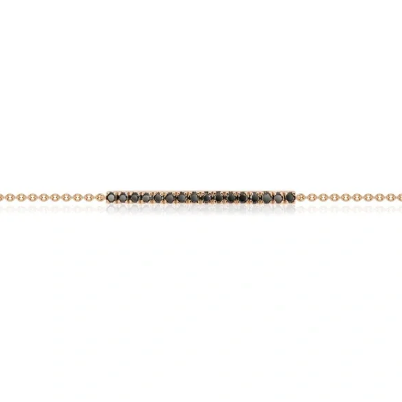BLACK DIAMOND BRACELET IN GOLD